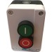 Green and Red Push Button - 1NO & 1NC Contact - Grey Enclosure - IP65 - ON OFF LABEL